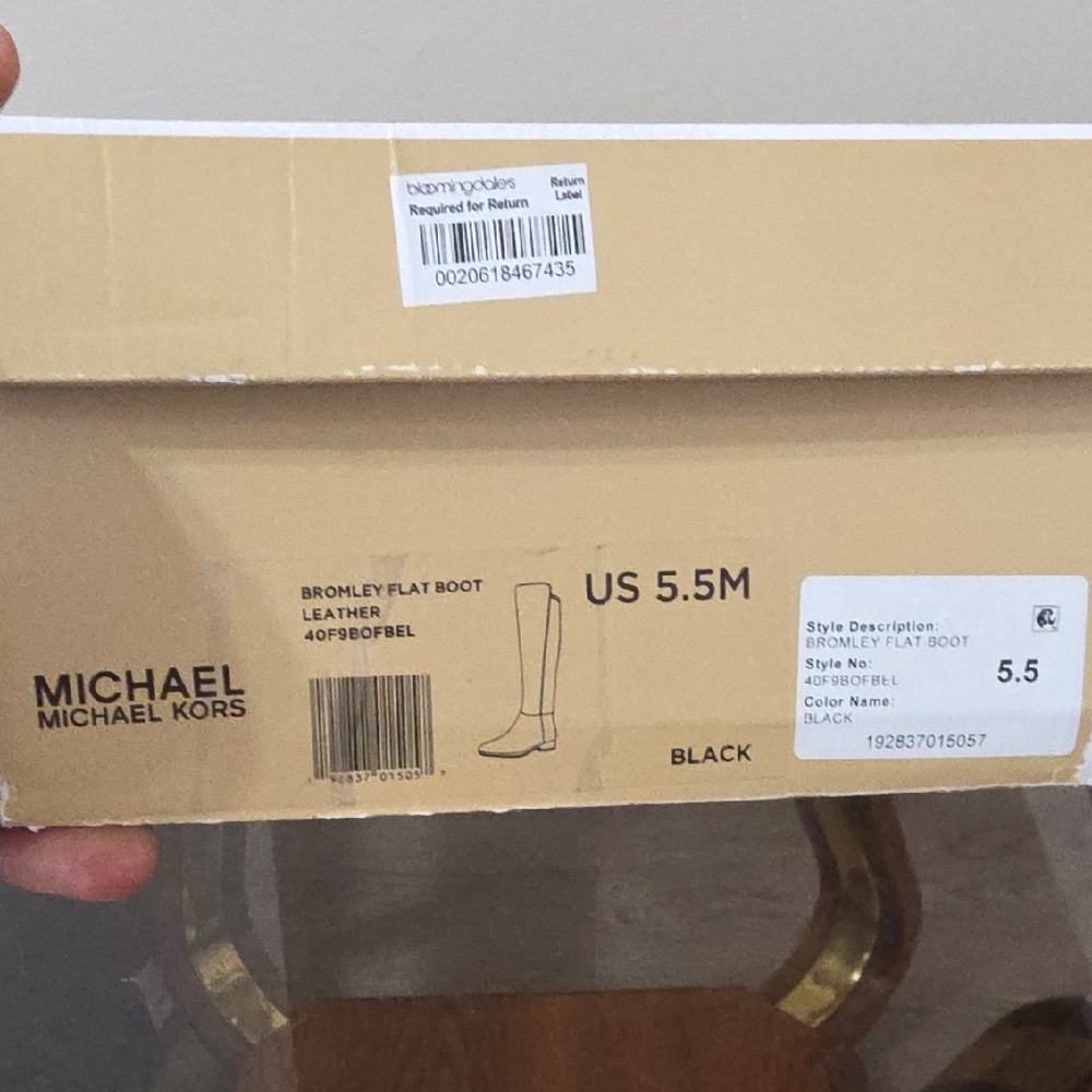 Michael Kors Black Bromley Leather Boots